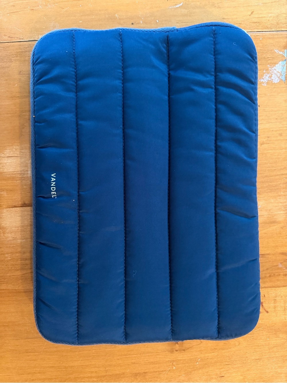 Blue Puffer Laptop Sleeve - Padded Quilted Case